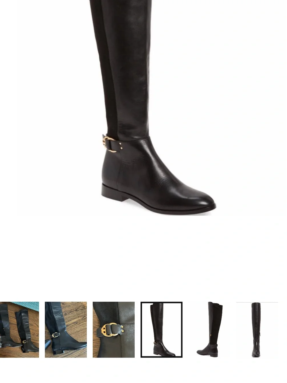 Tory Marsden Black Leather  Over The Knee Boots Size 7.5